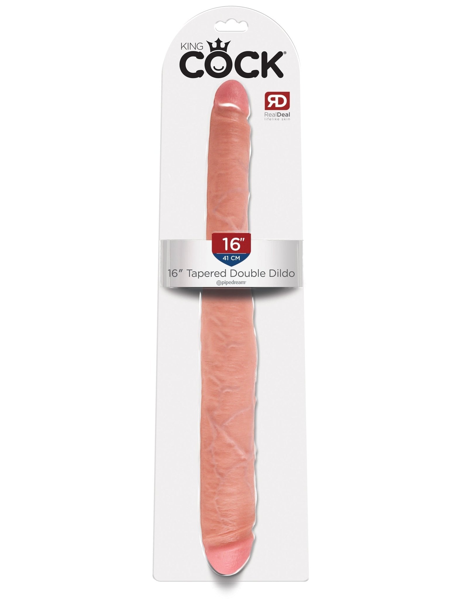 King Cock 16 Inch Tapered Double Dildo - Flesh PD5517-21