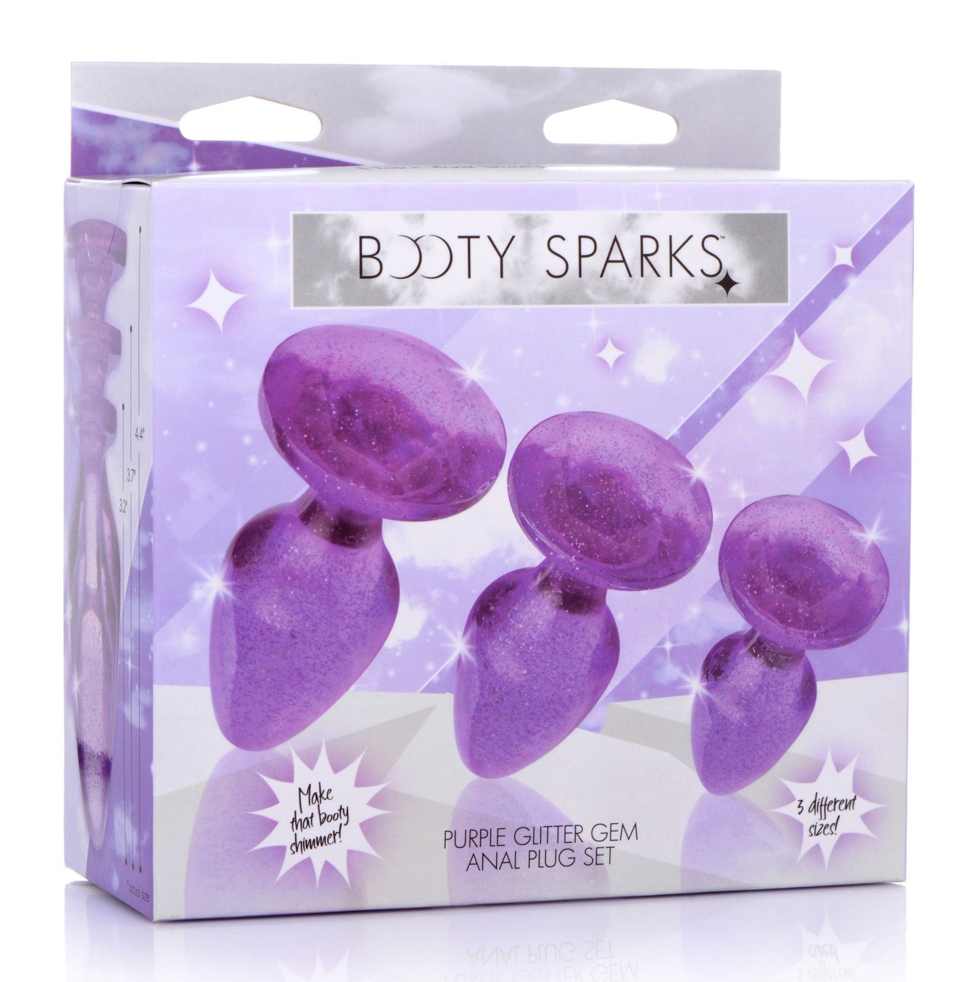 Glitter Gem Anal Plug Set - Purple BTYS-AG587-PUR