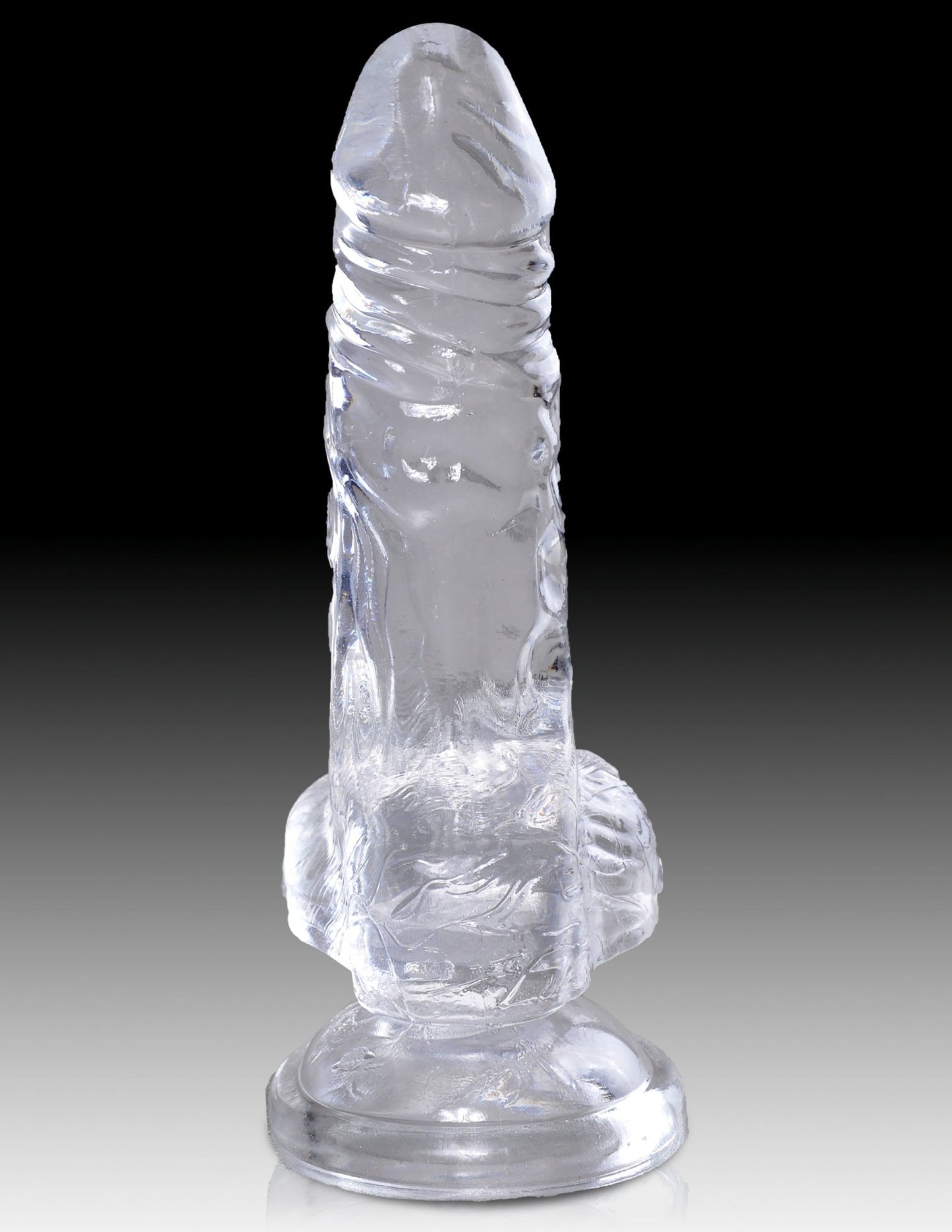 King Cock Clear 4 Inch Cock With Balls PD5750-20