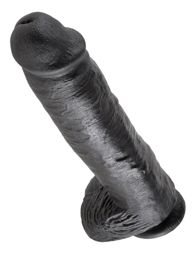 King Cock 11 Inch With Balls - Black PD5510-23