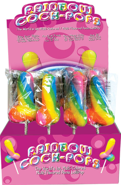 Display Rainbow Cock-Pop 12 Pieces HTP2161-D