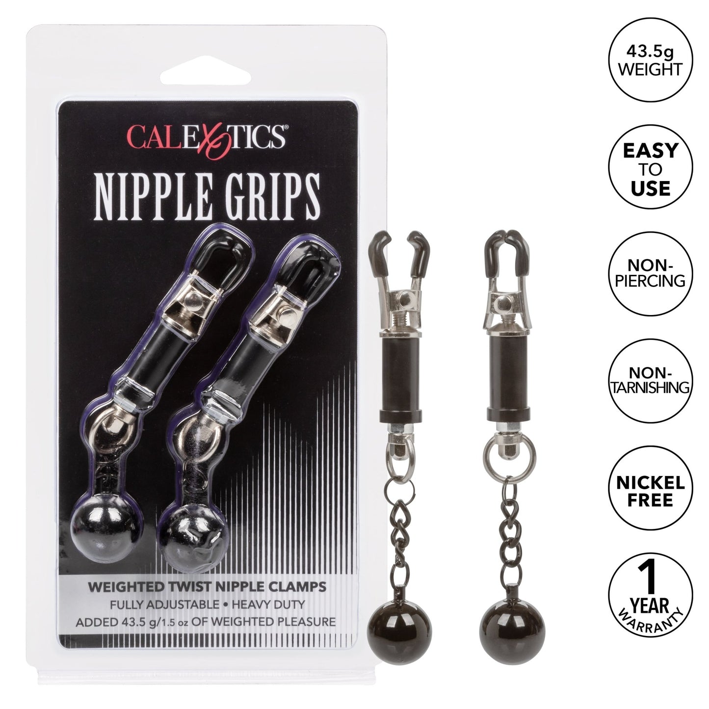 Nipple Grips Weighted Twist Nipple Clamps SE2551202