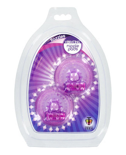 Razzles Vibrating Nipple Pads - Purple TV-AC695