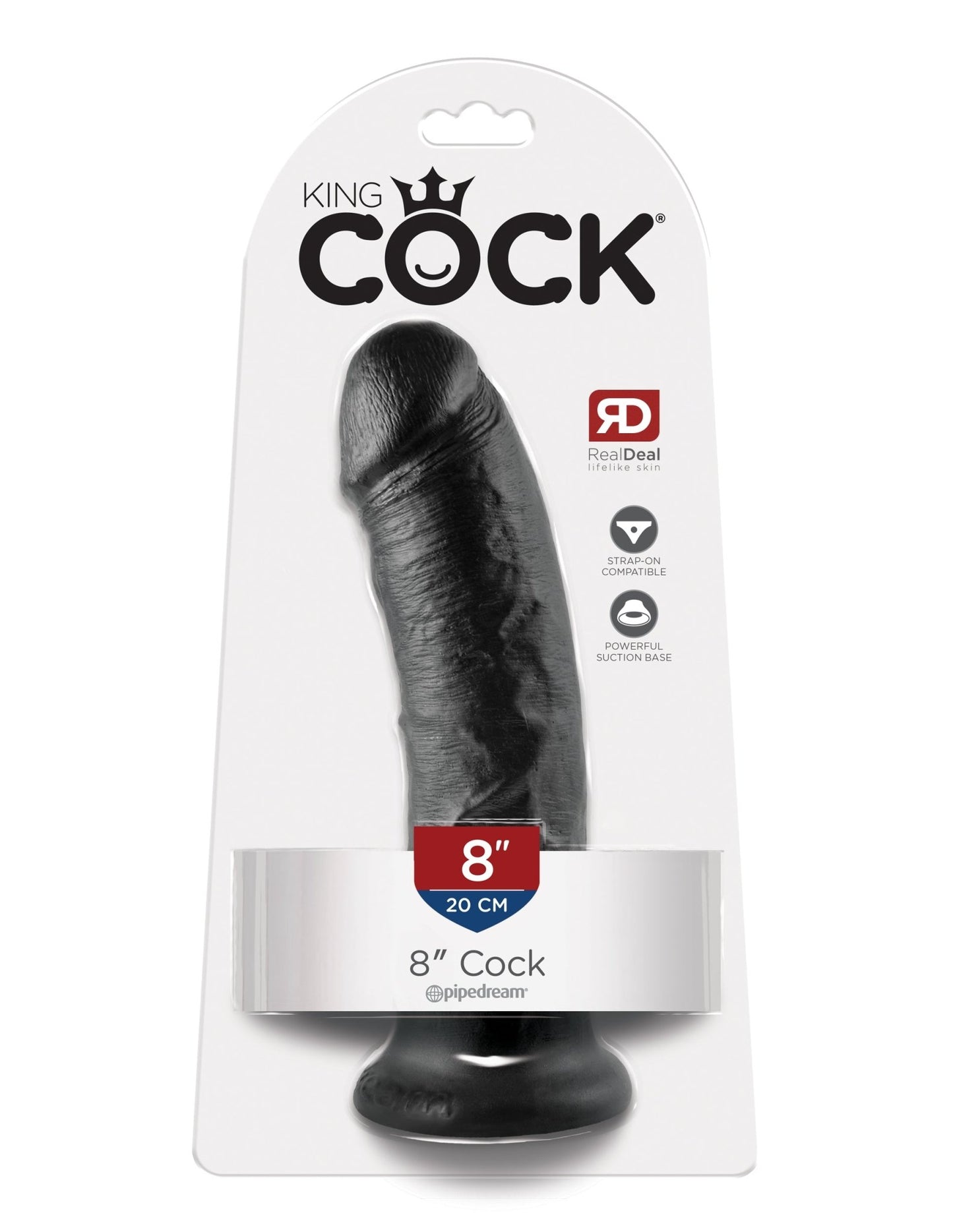 King Cock 8-Inch Cock - Black PD5503-23