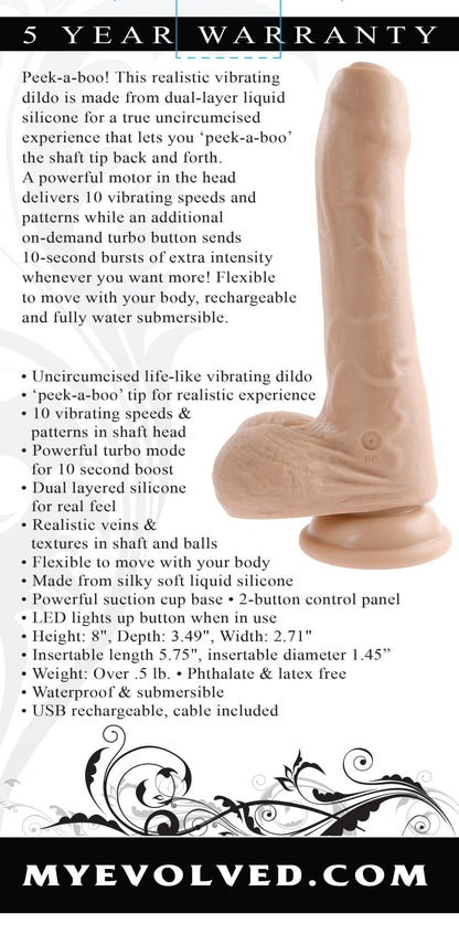 Peek a Boo Vibrating Dildo - Light EN-RD-2772-2