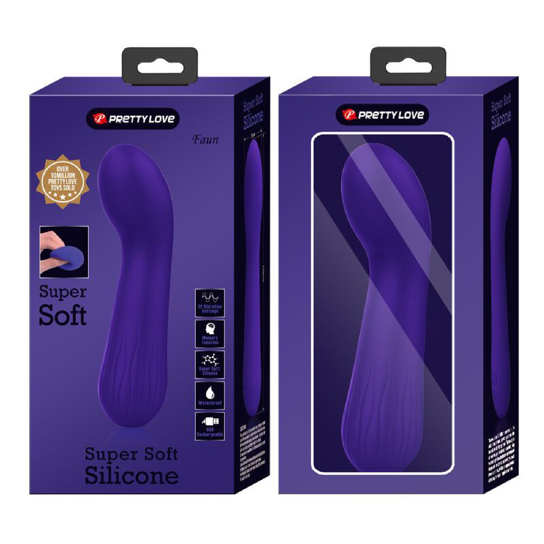 Faun Rechargeable Vibrator - Purple BI-014724-3