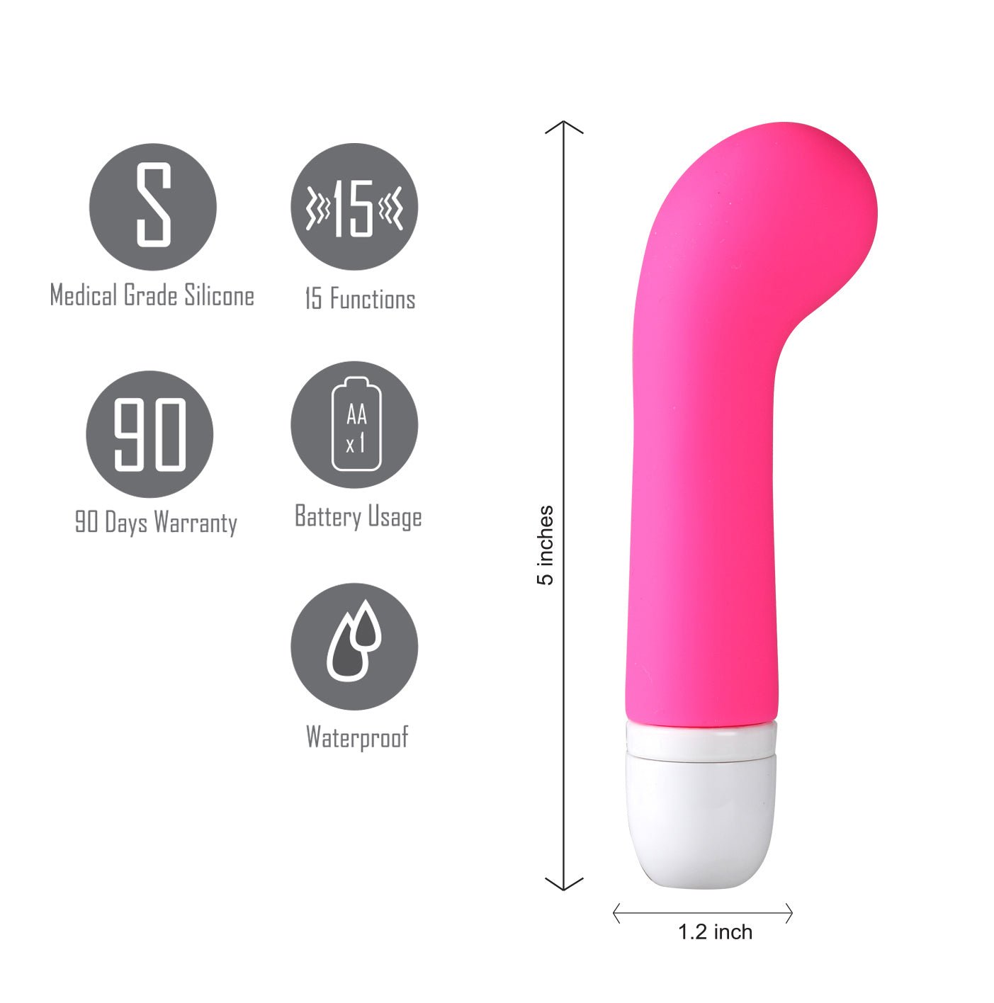 Ava Silicone Mini G-Spot Vibe - Pink MTMA1417-P1