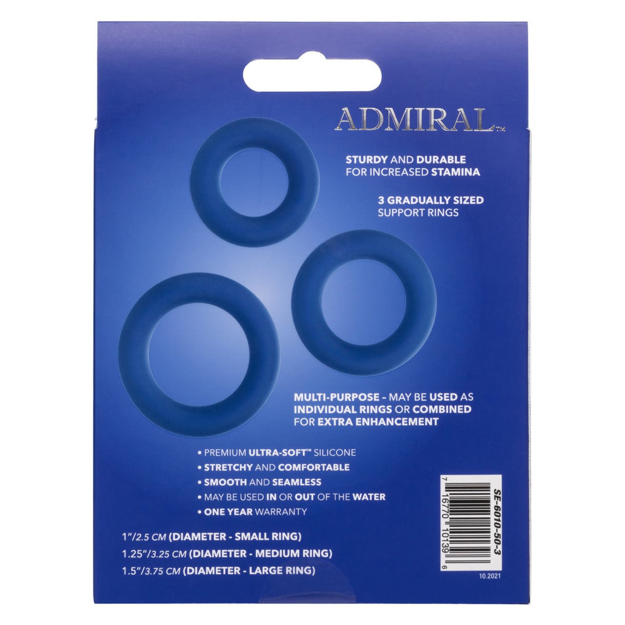 Admiral Universal Cock Ring Set - Blue SE6010503