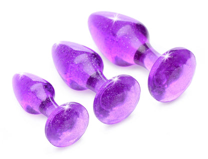 Glitter Gem Anal Plug Set - Purple BTYS-AG587-PUR