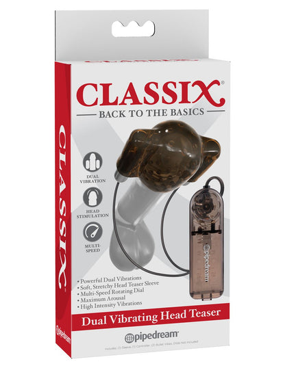 Classix Dual Vibrating Head Teaser - Black/smoke PD1996-24