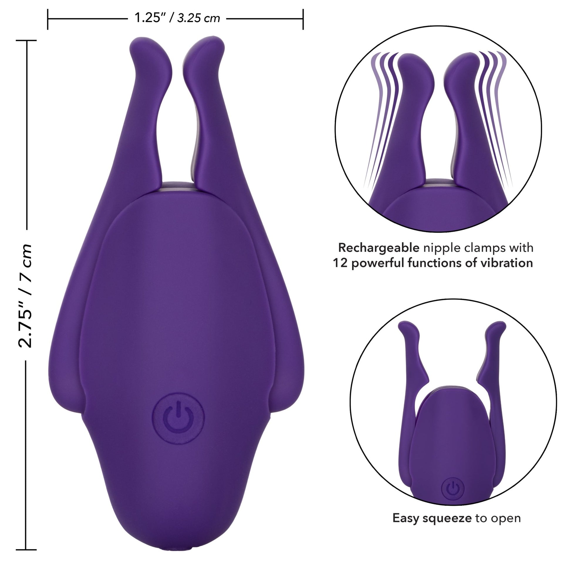 Nipple Play Rechargeable Nipplettes - Purple SE2589552