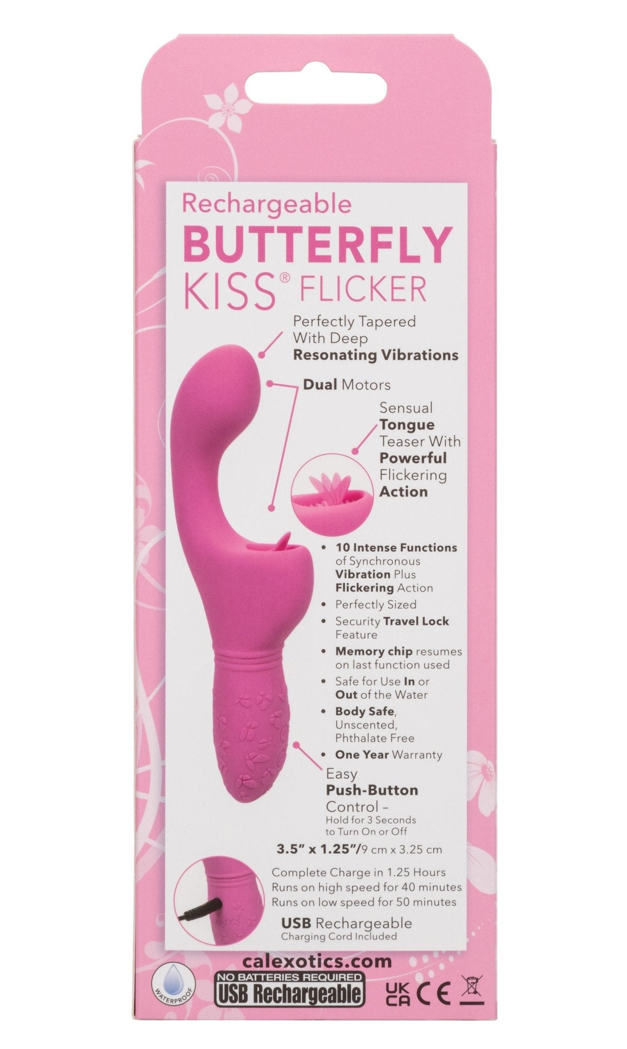 Rechargeable Butterfly Kiss Flicker - Pink SE0783253