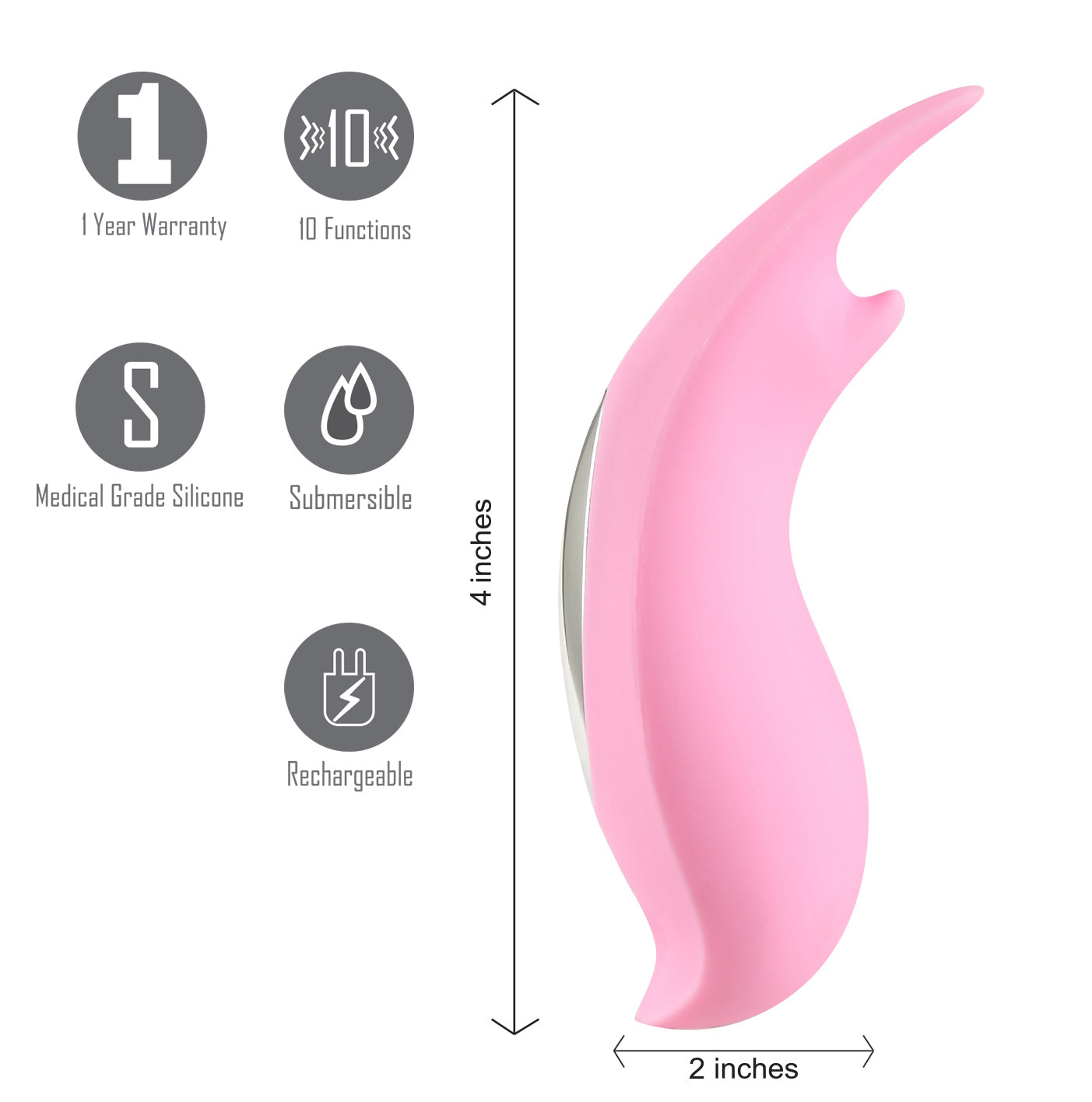 Sera Clitoral Lay-on Bullet Vibrator - Pink MTMA17002-P3