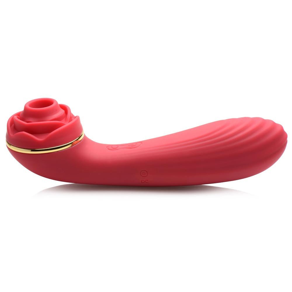 Bloomgasm Passion Petals 10x Suction Rose Vibrator - Red INM-AG924