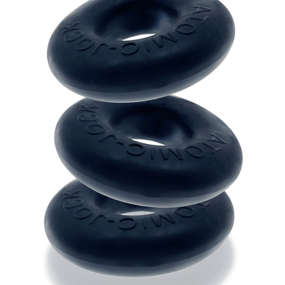 Ringer Cockring 3 Pack - Small - Night Black OX-1324-NGT