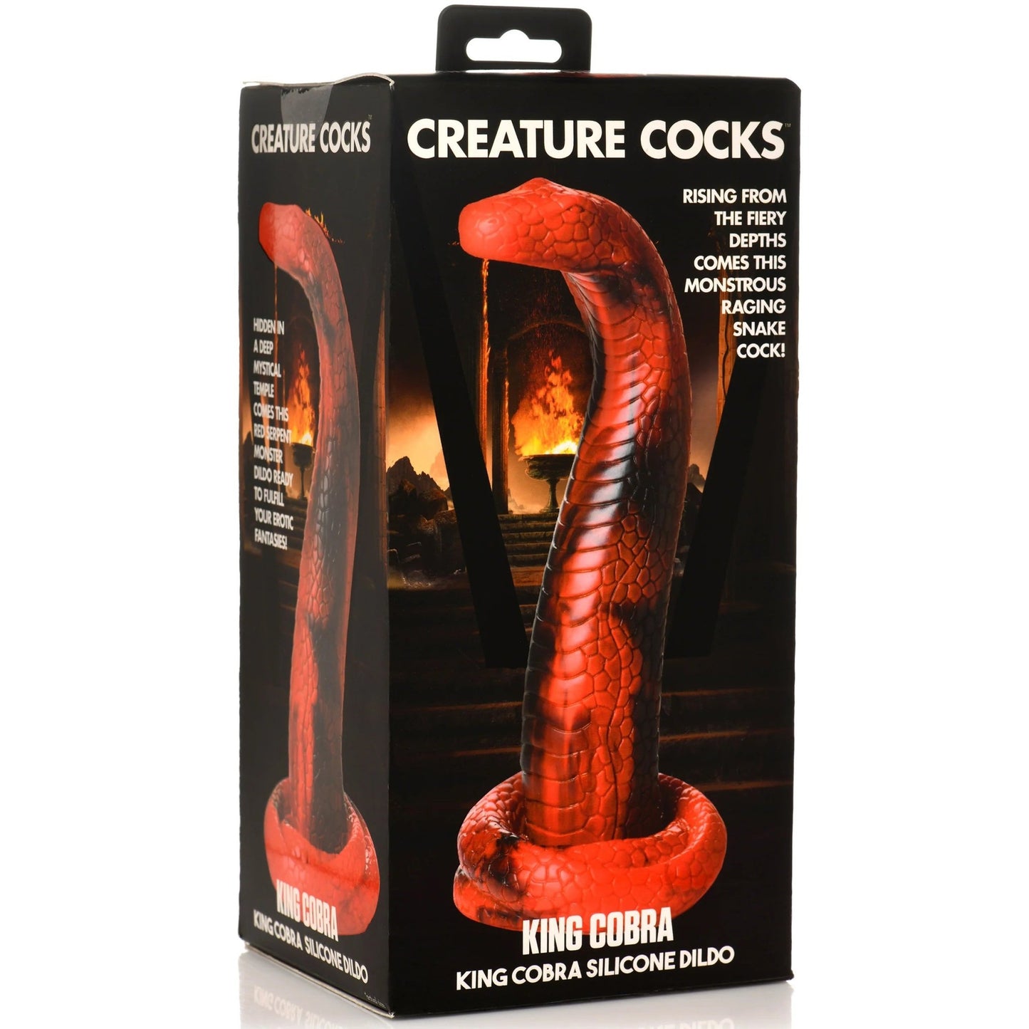 King Cobra King Cobra Silicone Dildo - Red CC-AH196