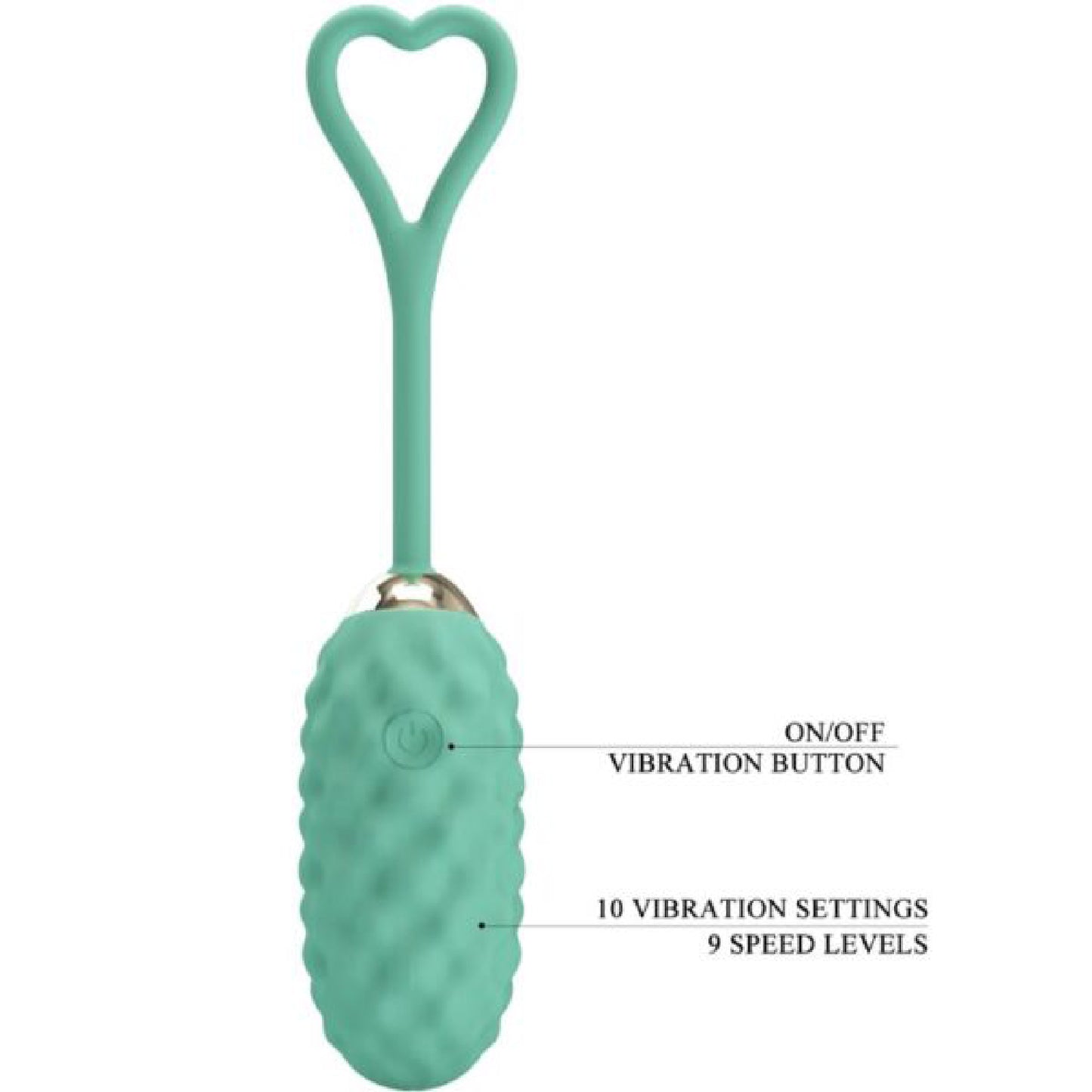 Vivian Remote Control Vibrating Egg - Turquoise BI-300027WLED1