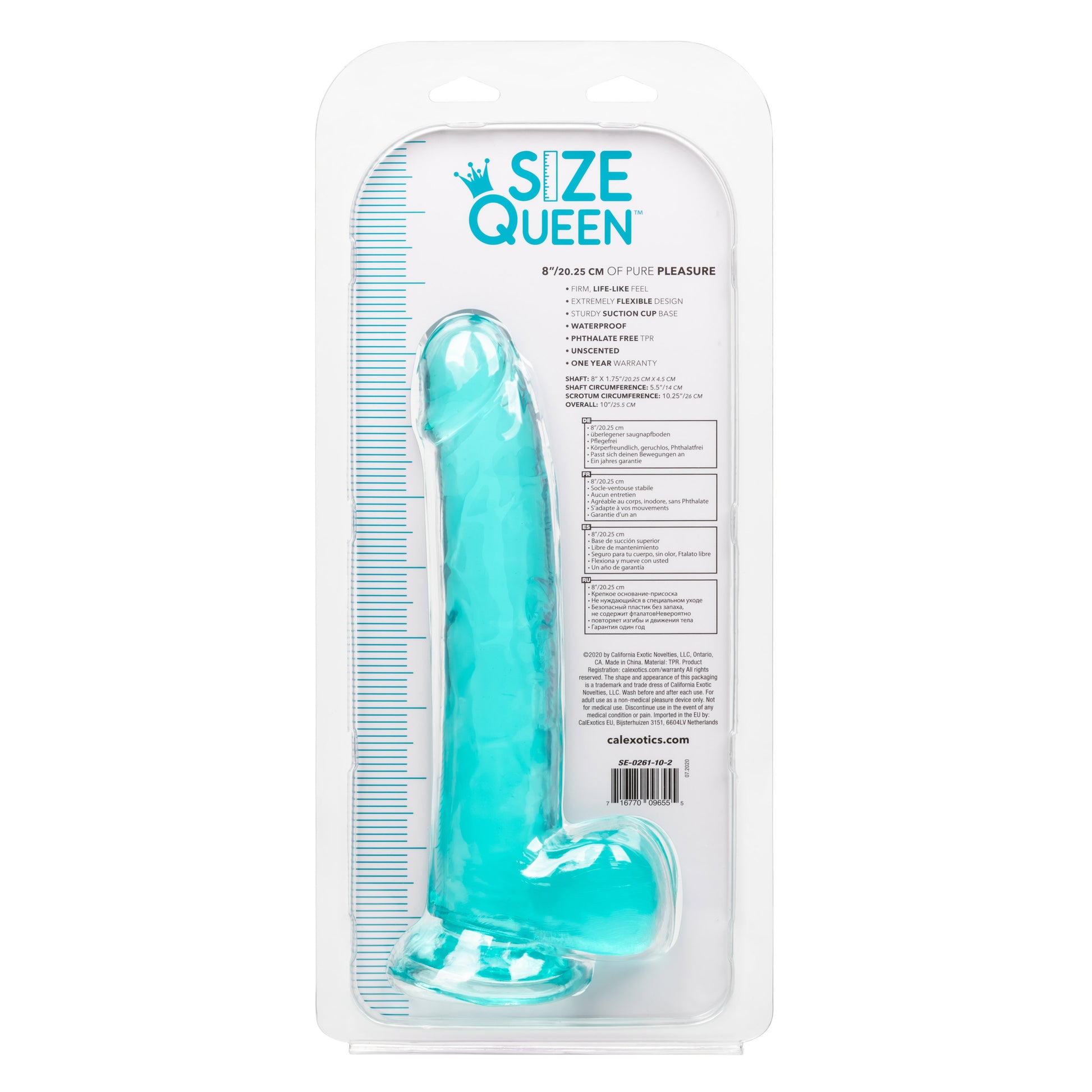 Size Queen 8 Inch - Blue SE0261102