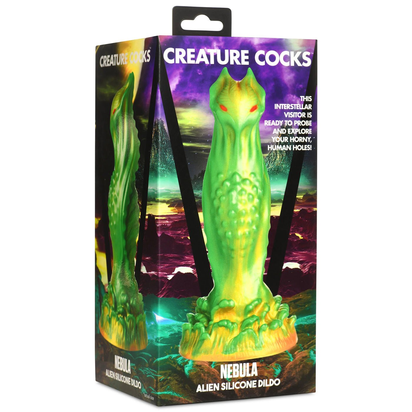 Nebula Alien Silicone Dildo - Green CC-AH268