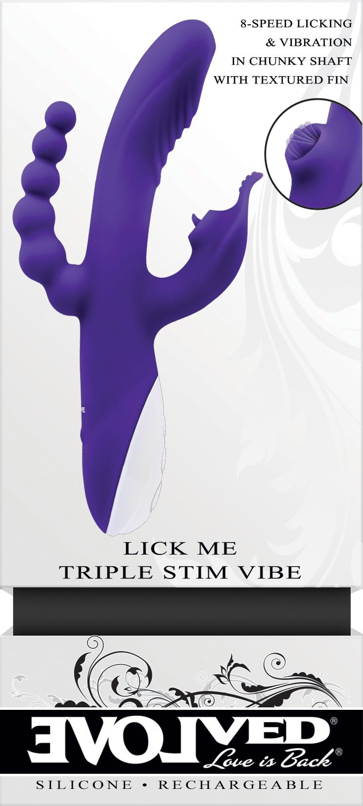 Lick Me - Triple Stim Vibe - Purple EN-RS-1010-2