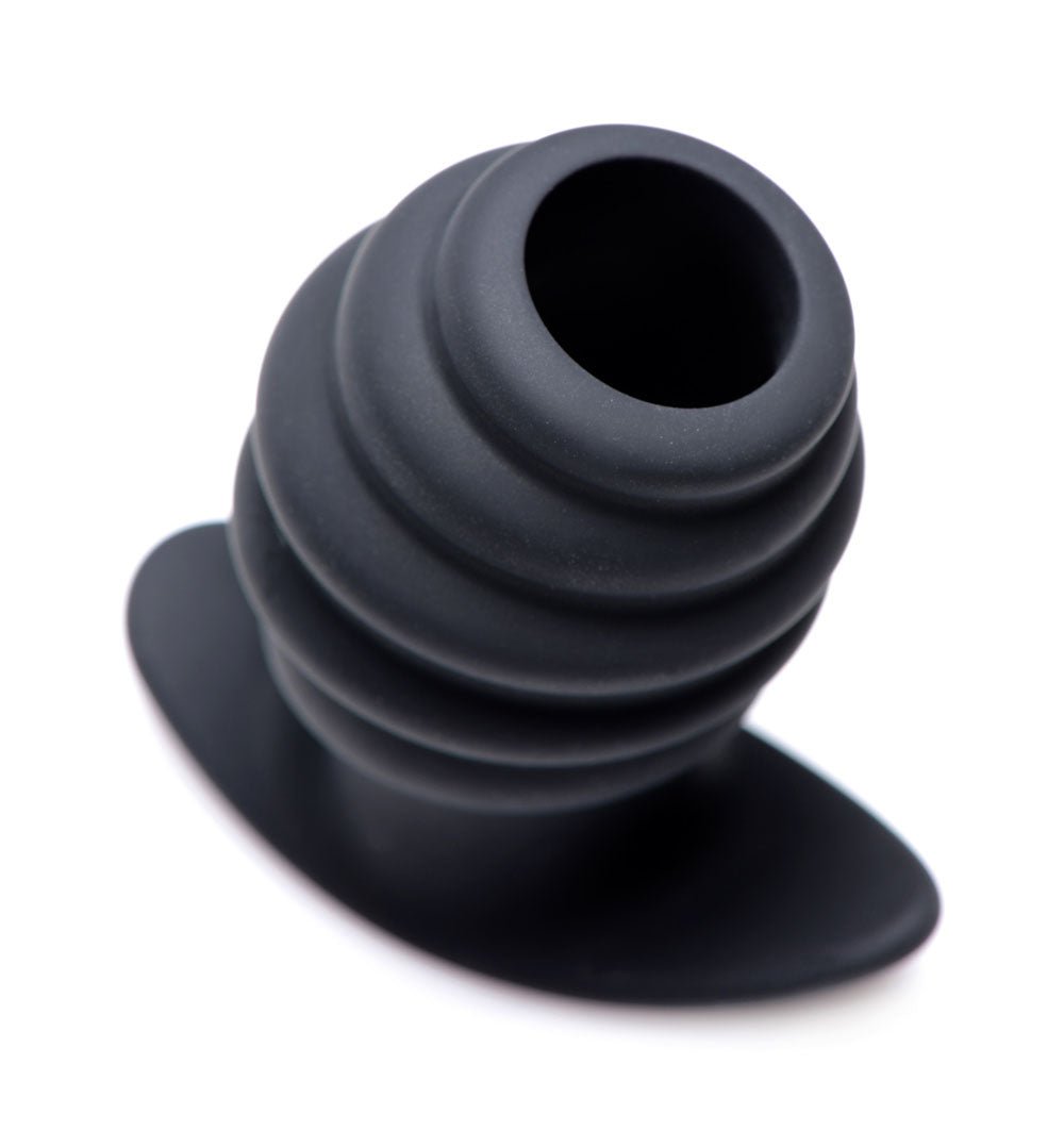 Hive Ass Tunnel Silicone Ribbed Hollow Anal Plug - Medium MS-AF982-MEDIUM