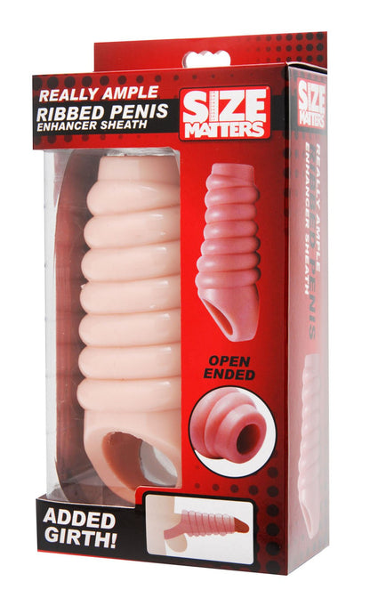 Really Ample Ribbed Penis Enhancer Sheath SM-AE560