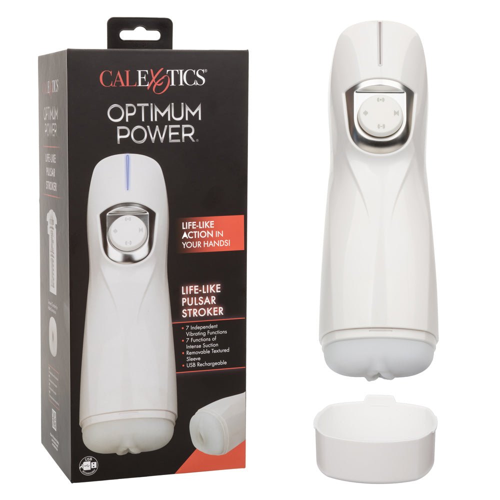 Optimum Power Lifelike Pulsar Stroker - White SE0858573