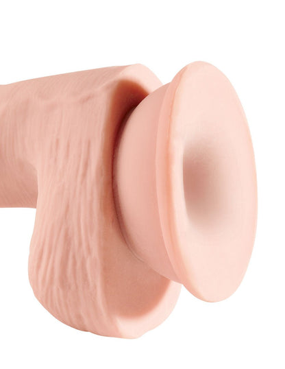 King Cock Plus Triple Density 5 Inch Cock With Balls - Flesh PD5726-21