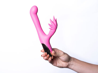 Maui 420 Series - Dual Motor G-Spot Pot Leaf - Rechargeable Vibrator - Pink MTMA2001LF