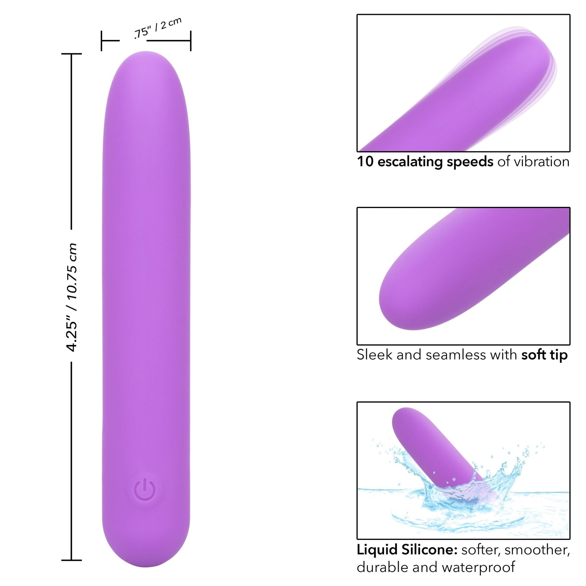 Bliss Liquid Silicone Mini G Vibe - Purple SE0569053