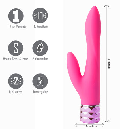 Victoria Crystal Gem Dual Vibrator - Pink MTMA1606-P1