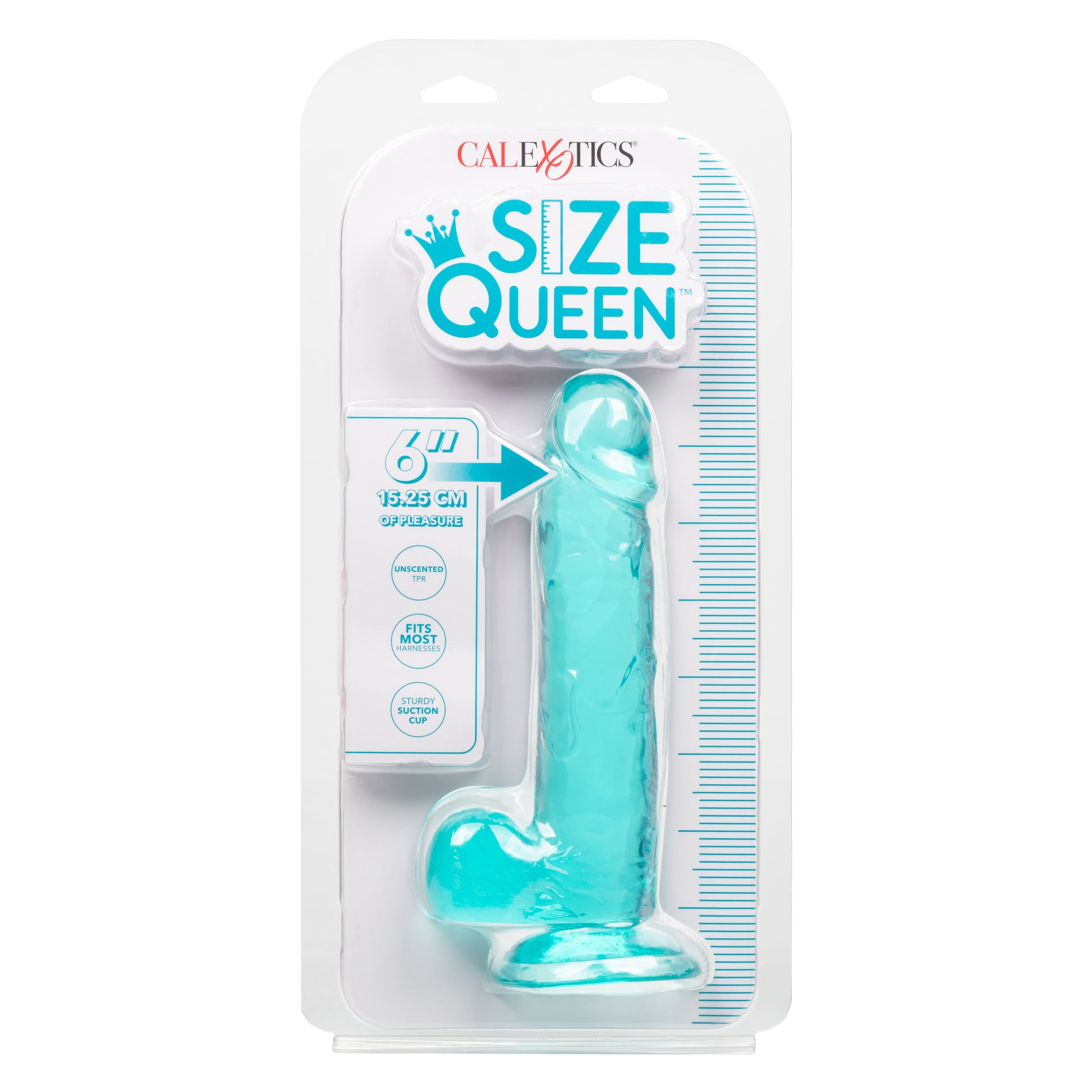 Size Queen 6 Inch - 15.25 Cm - Blue SE0260102