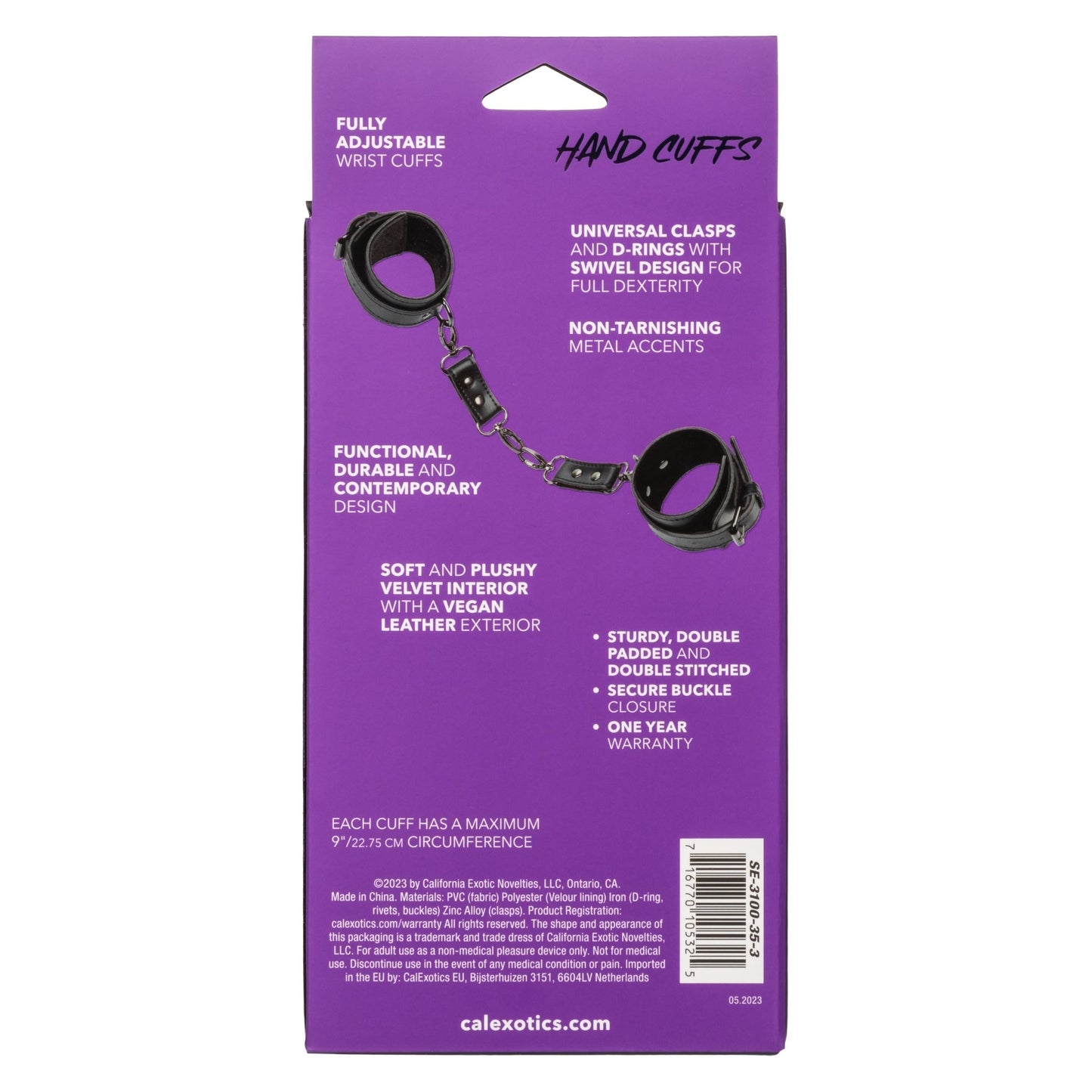 Euphoria Collection Hand Cuffs - Black SE3100353