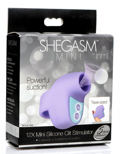 Shegasm Mini 12x Mini Silicone Clit Stimulator - Purple INM-AG731