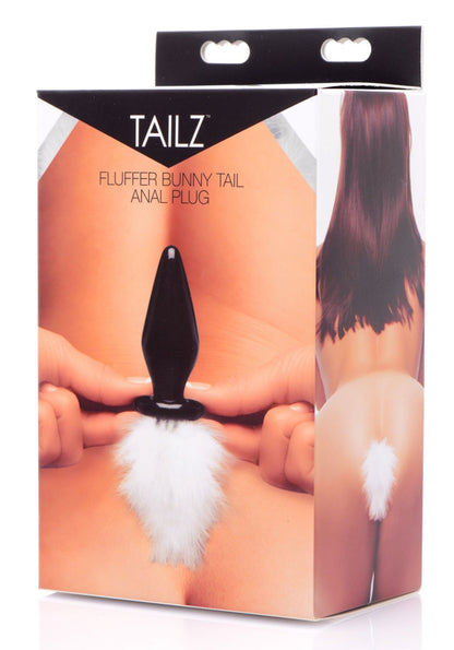 Fluffer Bunny Tail Glass Anal Plug FR-AE271