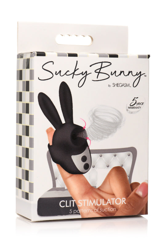 Sucky Bunny Clit Stimulator - Black INM-AH465-BLK