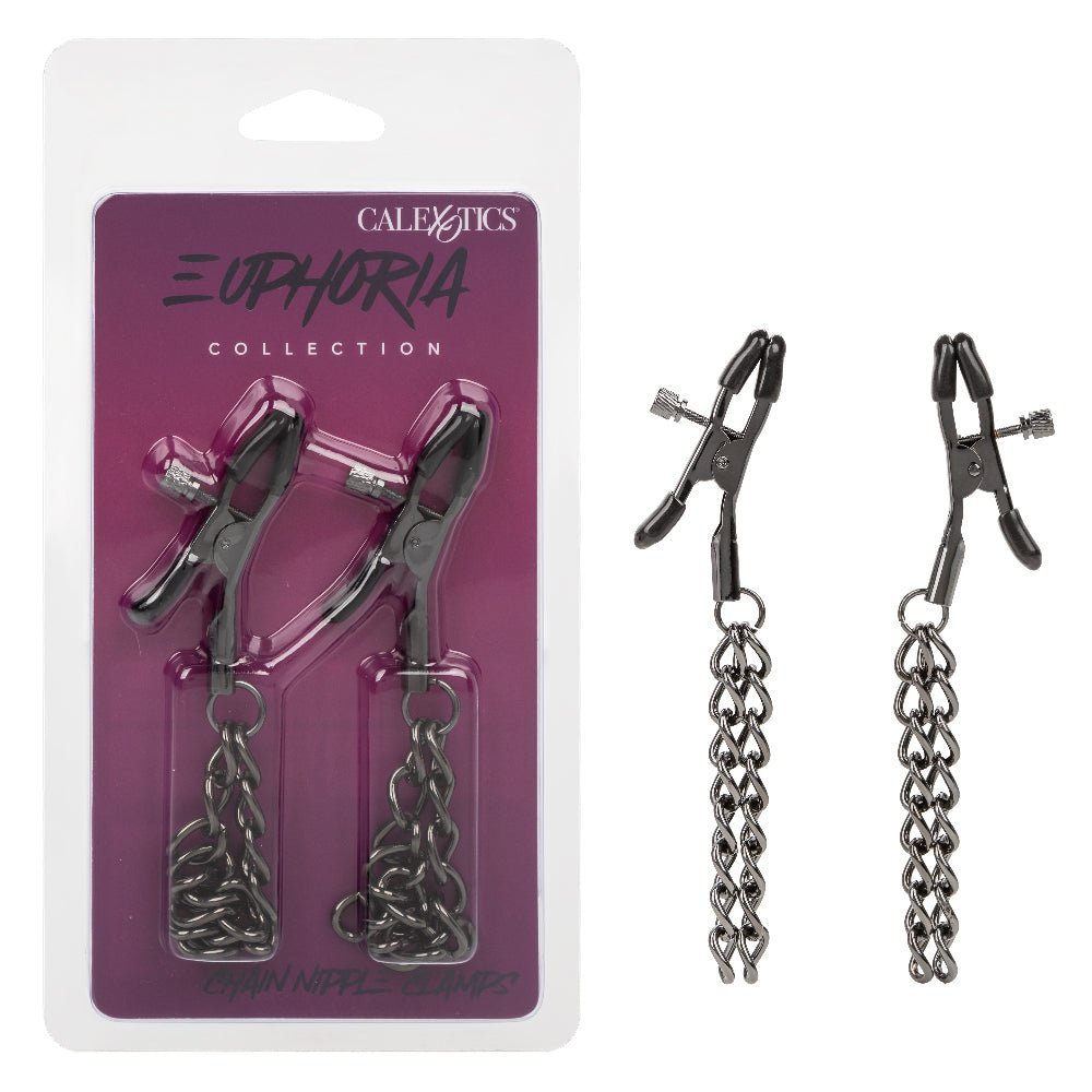 Euphoria Collection Chain Nipple Clamps - Black SE3100072