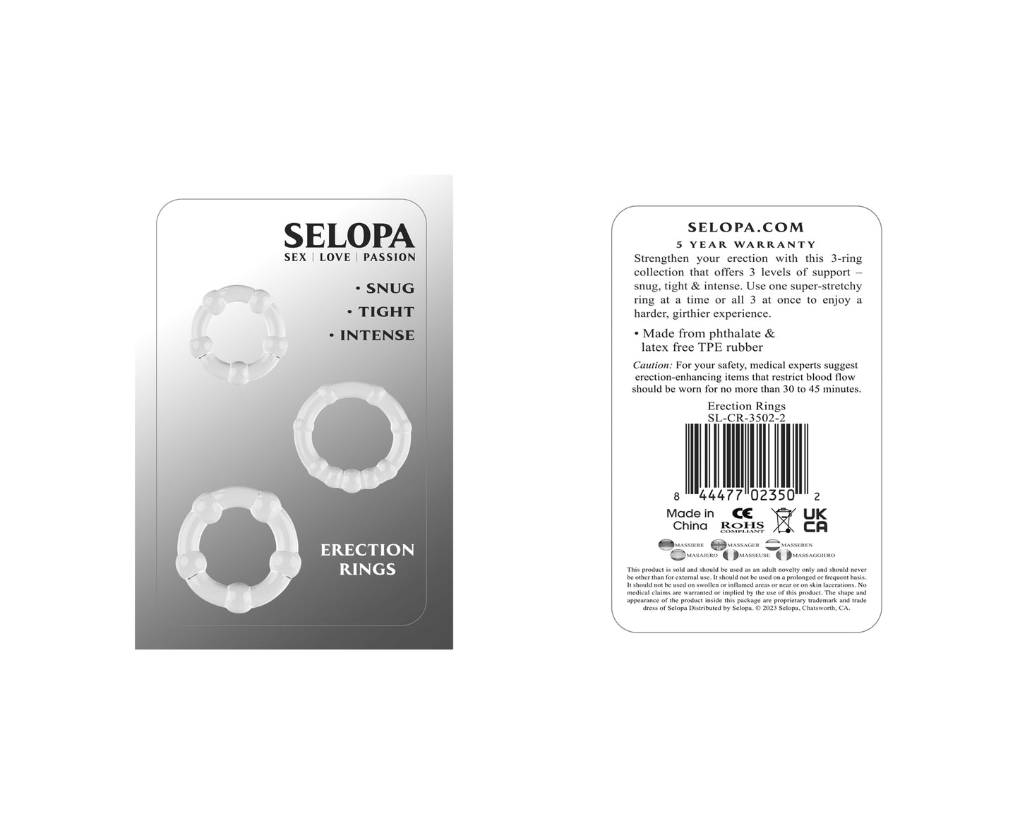 Erection Rings - Clear SL-CR-3502-2