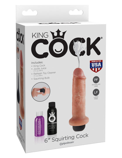 King Cock 6 Inch Squirting Cock - Flesh PD5606-21