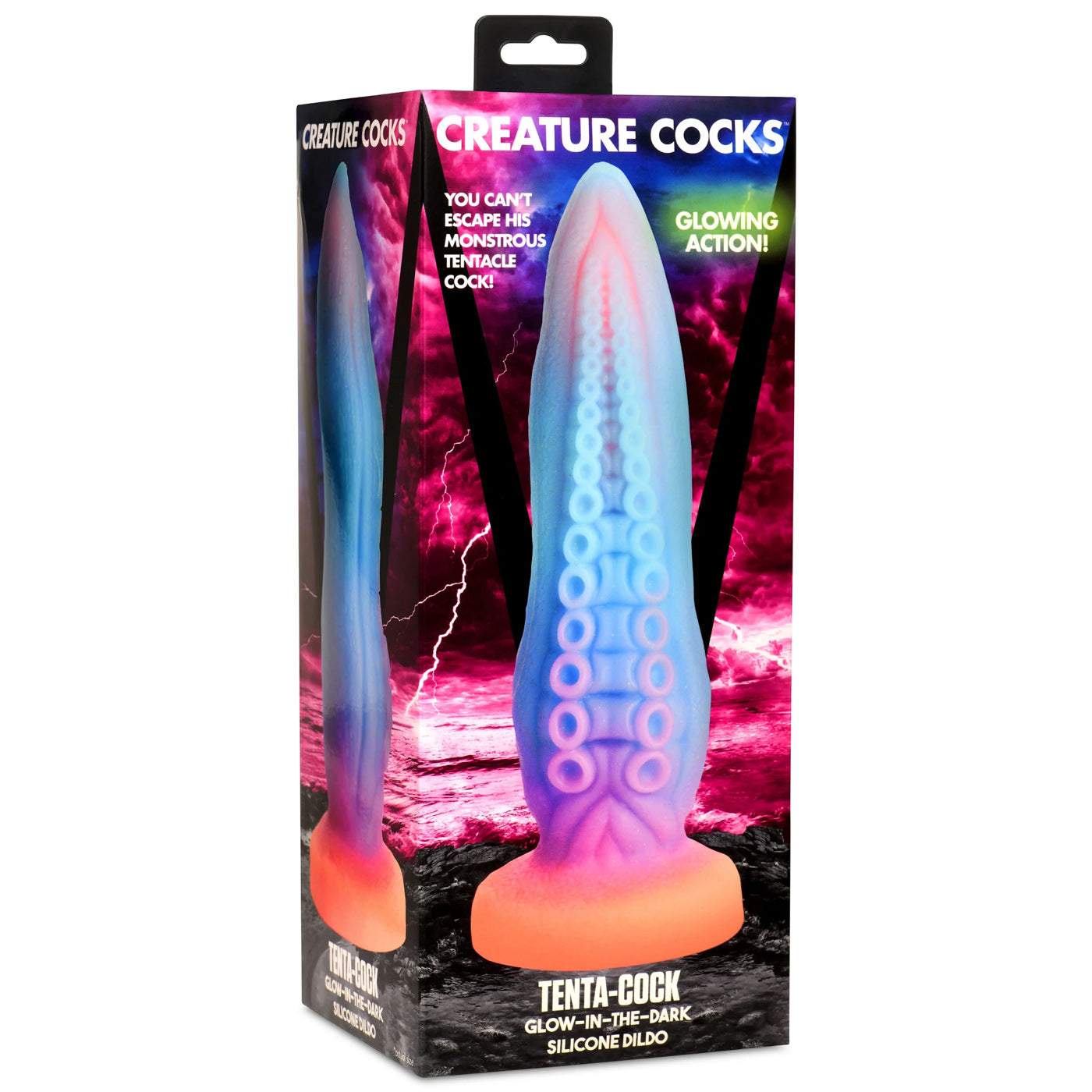 Tenta-Cock Glow-in-the-Dark Silicone Dildo CC-AH289