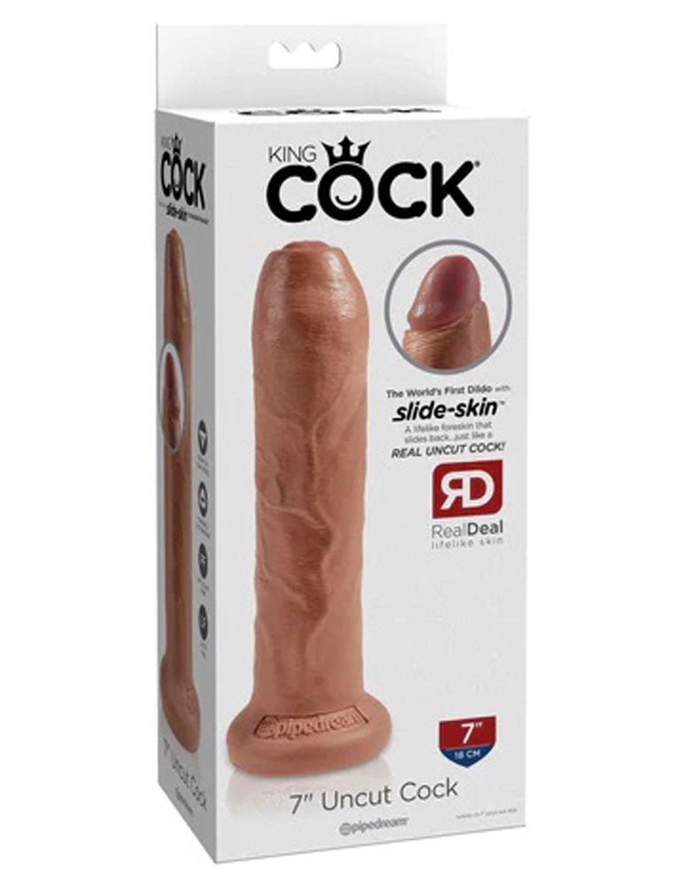 King Cock 7 Inch Uncut - Tan PD5561-22