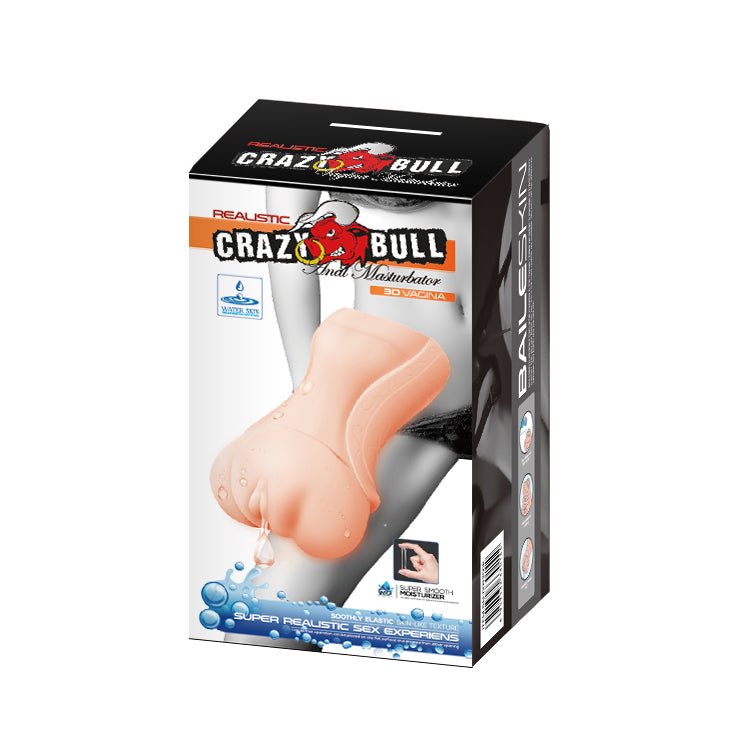 Crazy Bull No Lube Masturbator Sleeve - Realistic Pussy Skin-Like Texture BM-009200K