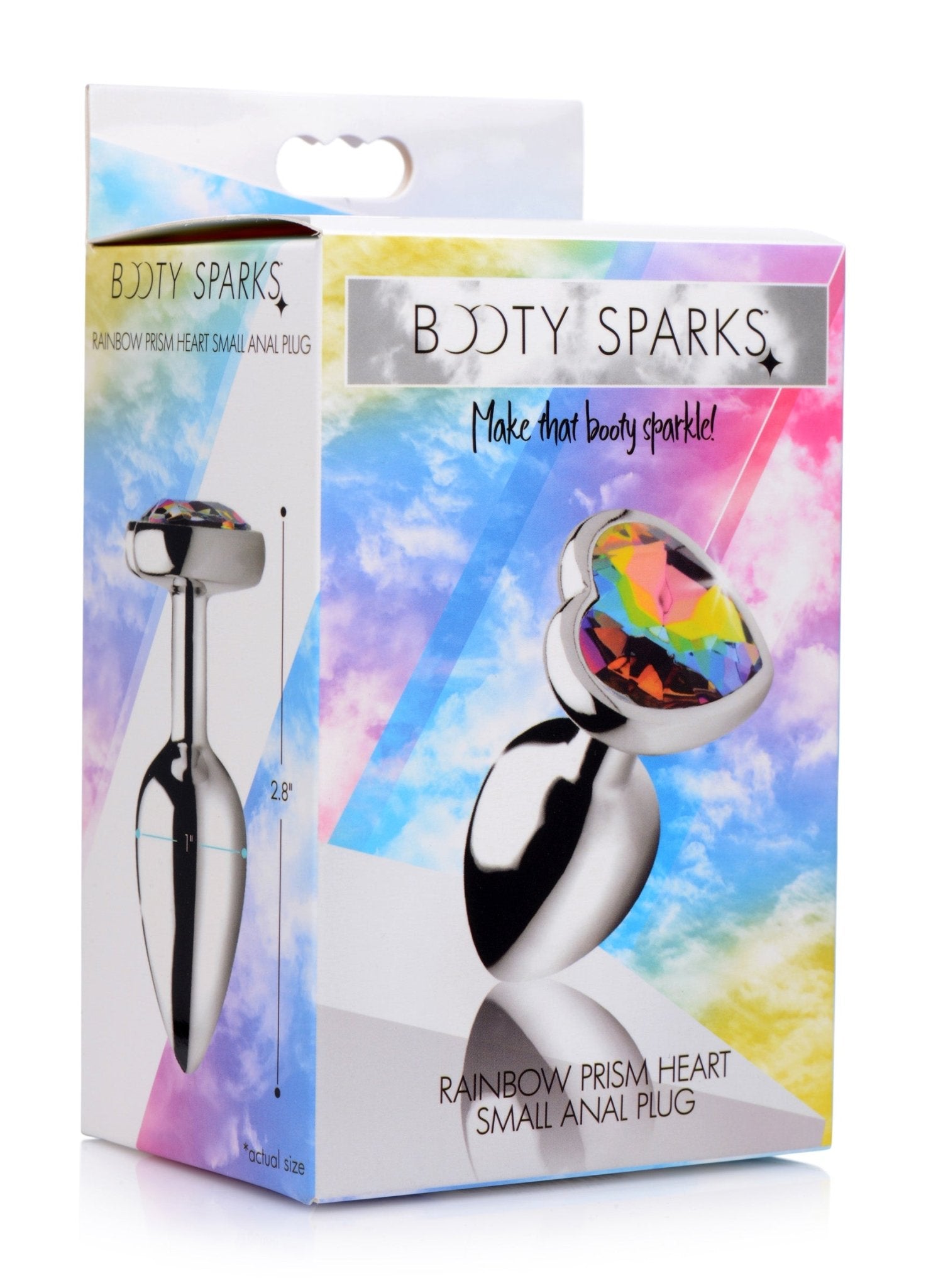 Rainbow Prism Heart Anal Plug - Small BTYS-AG374-SML