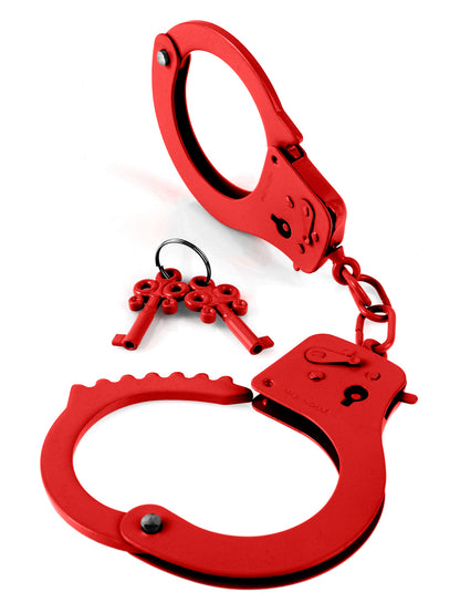 Fetish Fantasy Series Metal Handcuffs - Red PD3801-15