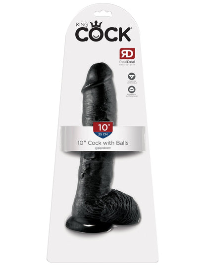 King Cock 10-Inch Cock With Balls - Black PD5509-23