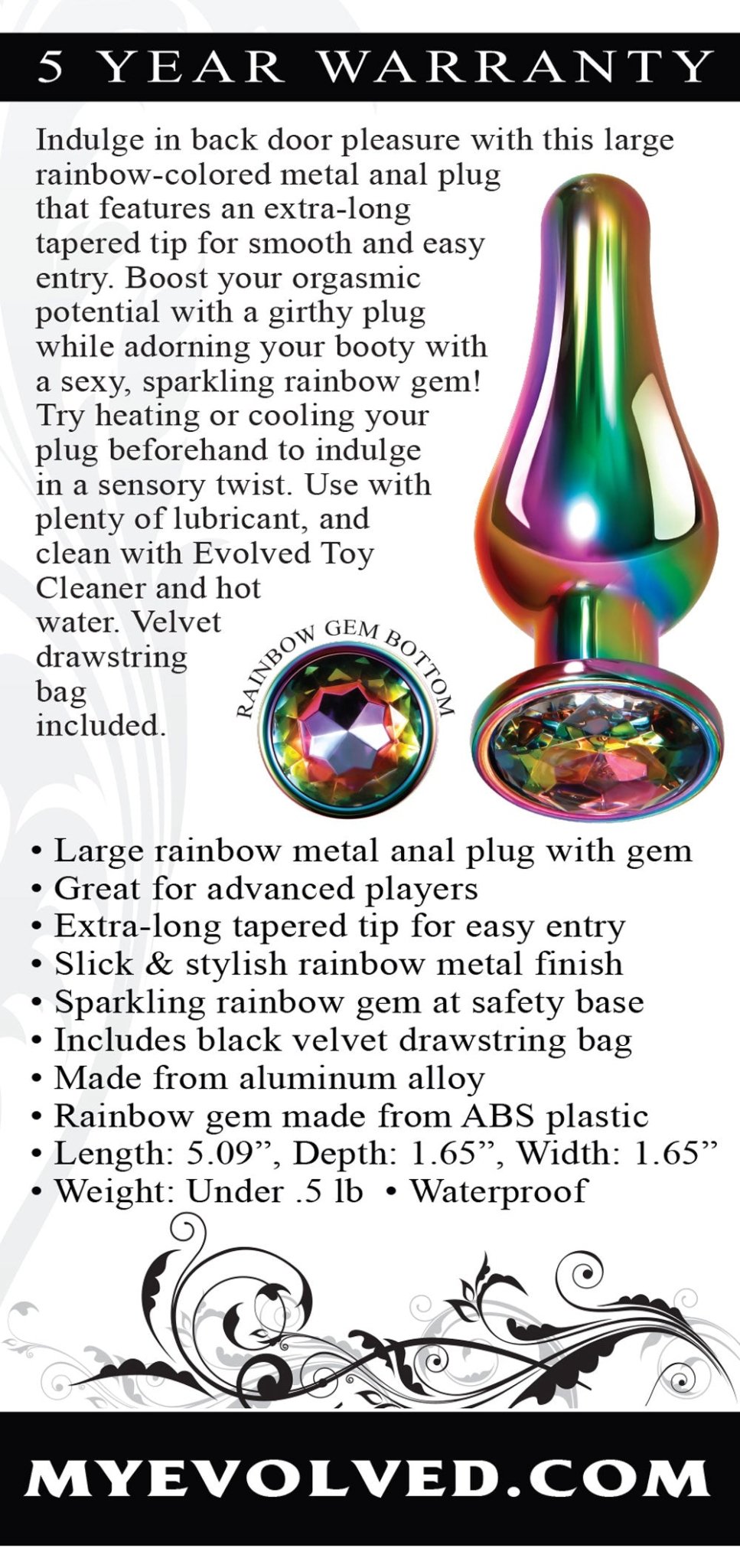 Rainbow Metal Plug - Large EN-BP-8560-2