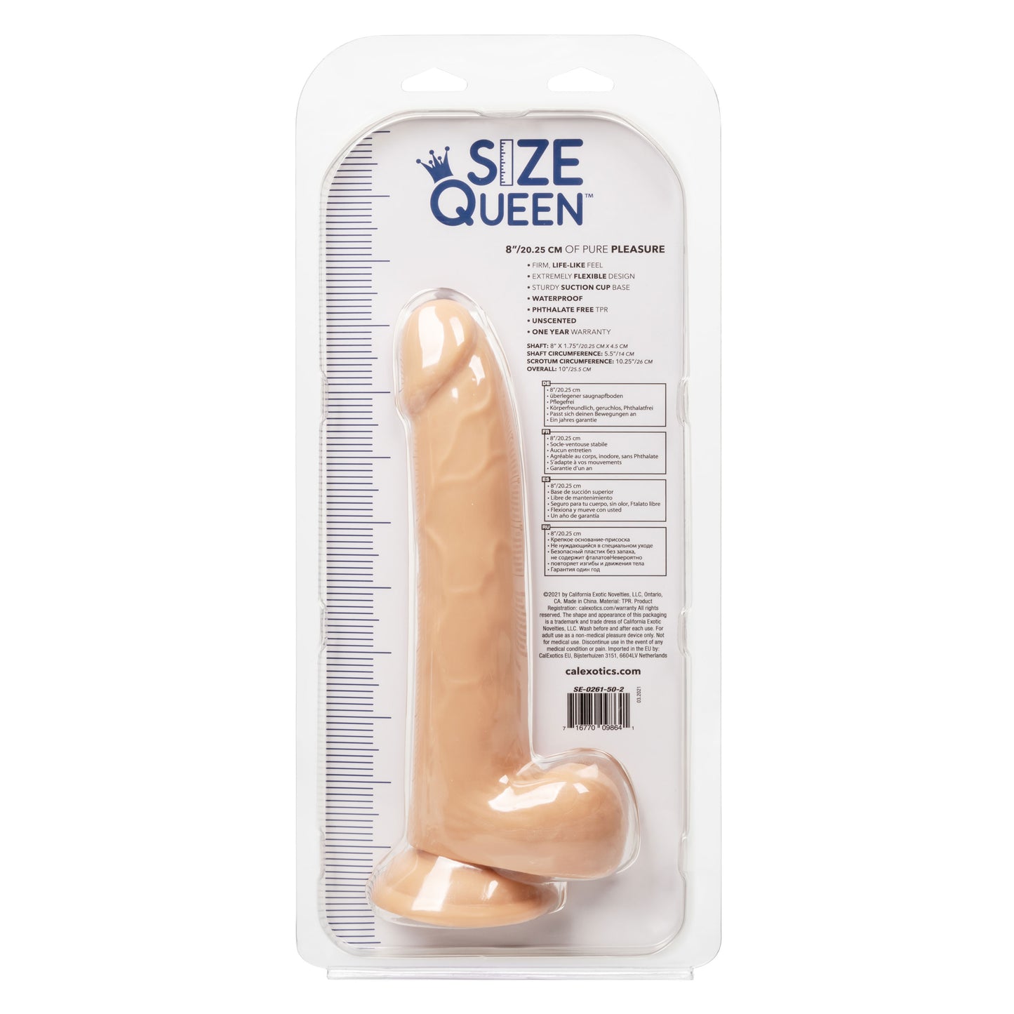 Size Queen 8 inch/20.25 Cm - Ivory SE0261502