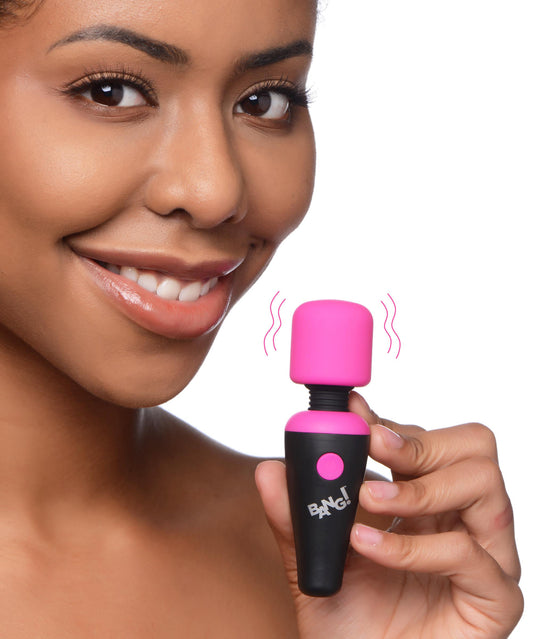 Bang - 10x Vibrating Mini Silicone Wand - Pink BNG-AG786-PINK