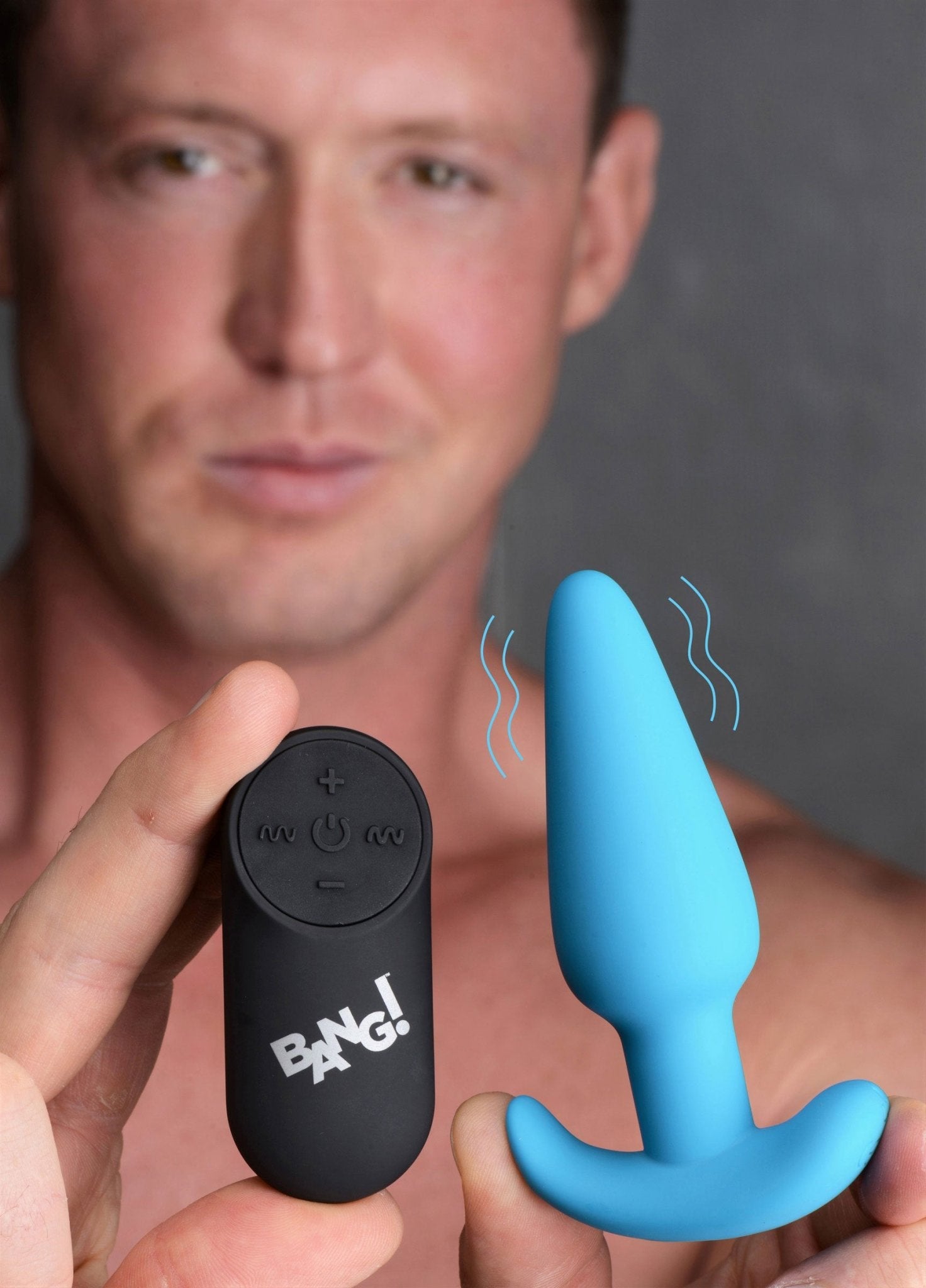 21x Silicone Butt Plug With Remote - Blue BNG-AG563-BLU