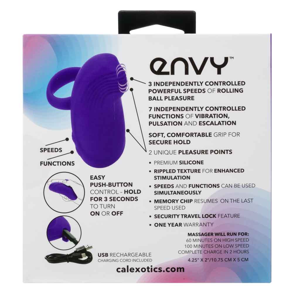 Envy Handheld Rolling Ball Massager - Purple SE0012053